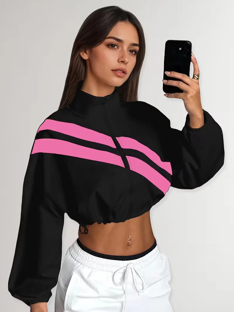 Women's Track Jacket | Oversized Streetwear, Light Blue
