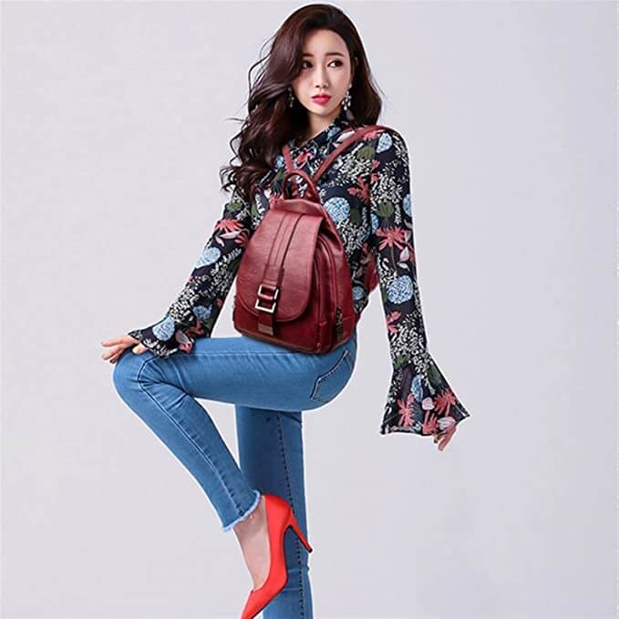 Women's Schoolbag | Waterproof Synthetic, Spacious | 7 Colors