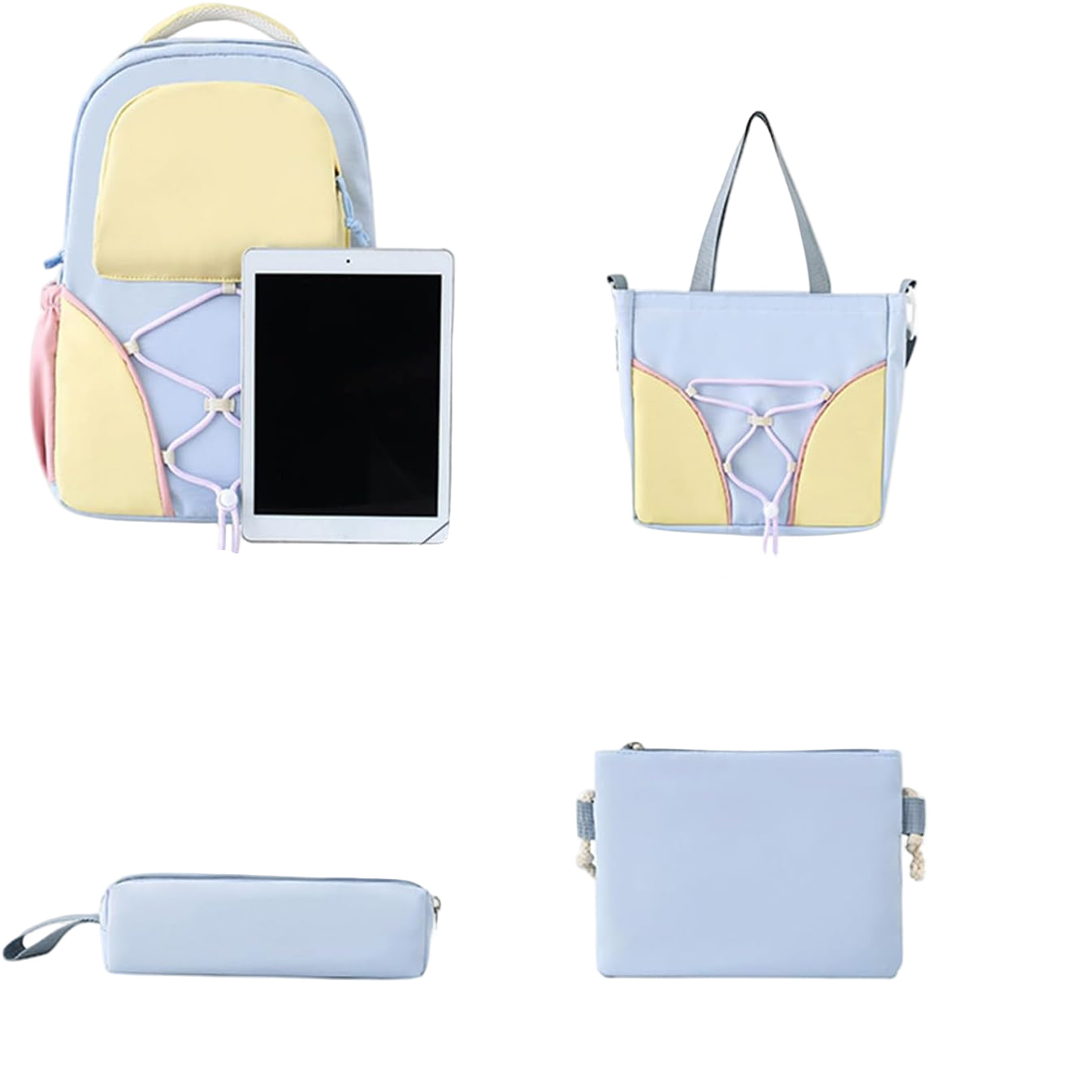School Bag Set | Large Capacity Student Backpack with Pencil Case & Shoulder Bag