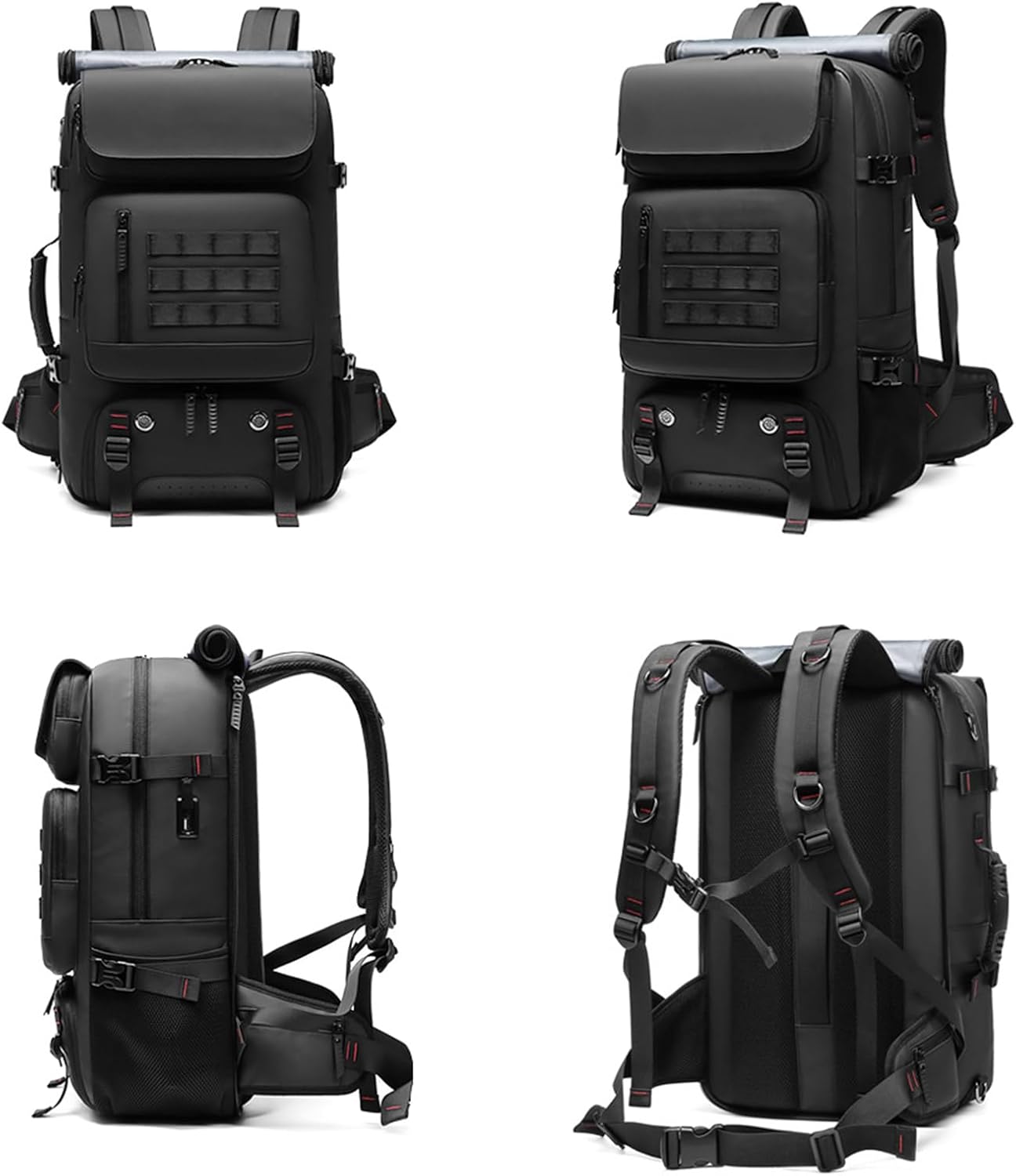 50L Travel Backpack | Expandable, Waterproof | Shoe Compartment, USB Port