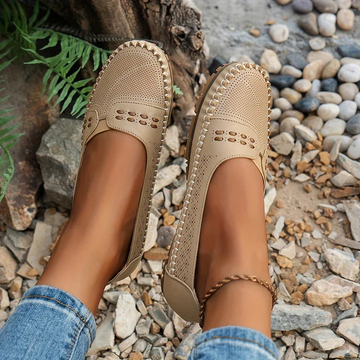 Women's Loafers | Perforated Slip-On, Comfort Breathable