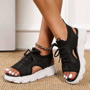 Women's Cushioned Sandals | Knit, Orthopedic, Padded Sole