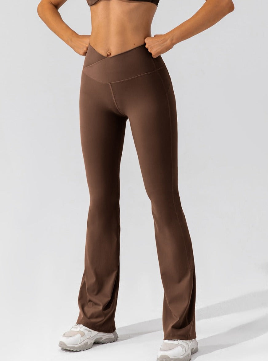 Flare Leggings | High Waisted, Crossover Waist | Stretch, Activewear