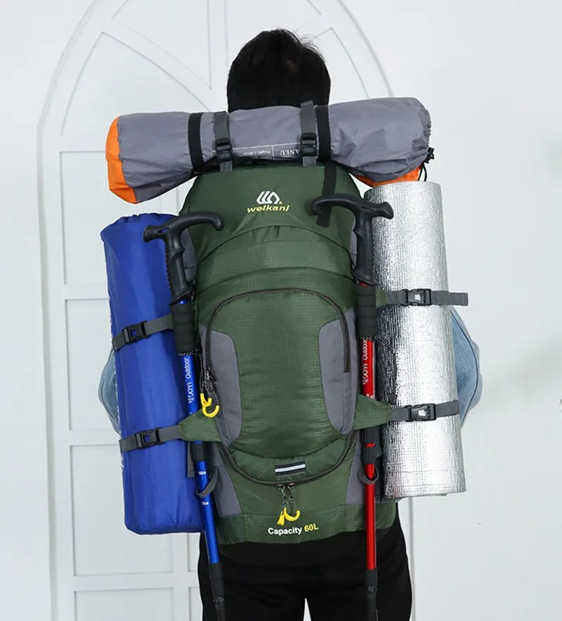 60L Travel Backpack | Waterproof, spacious | For hiking and outdoor activities