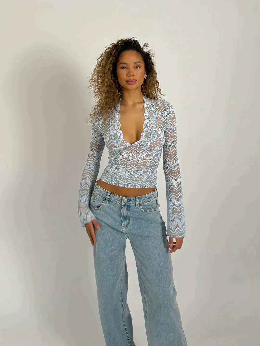 Lace Blouse | Elegant office top, lace fabric | Workwear, casual style