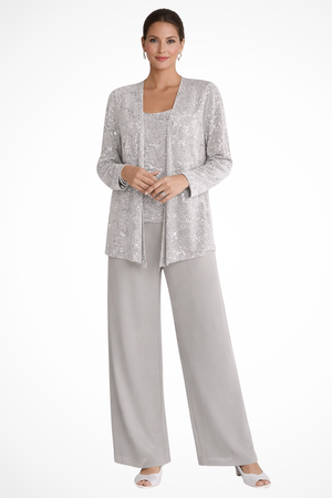 Women’s Trouser Suit | 3 Piece, Wide Leg | Sequin Lace, Partywear