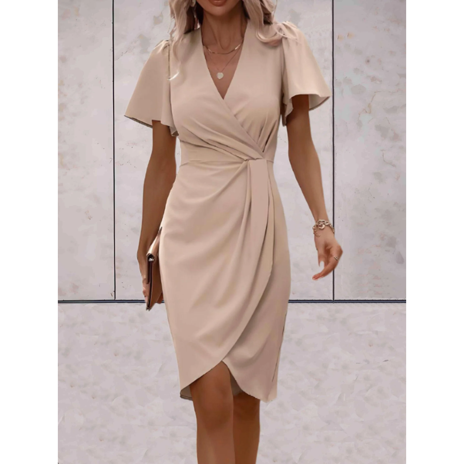 Evening Dress | Women's Elegant Wrap, V-Neck | Evening Style