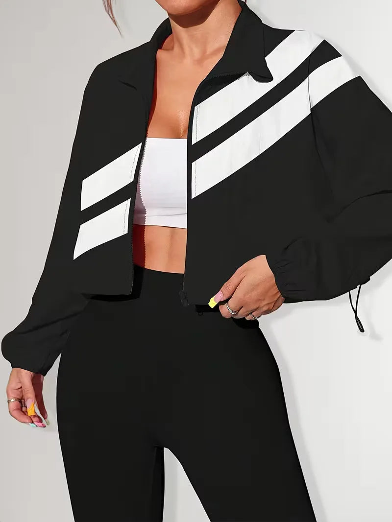 Women's Track Jacket | Oversized Streetwear, Light Blue