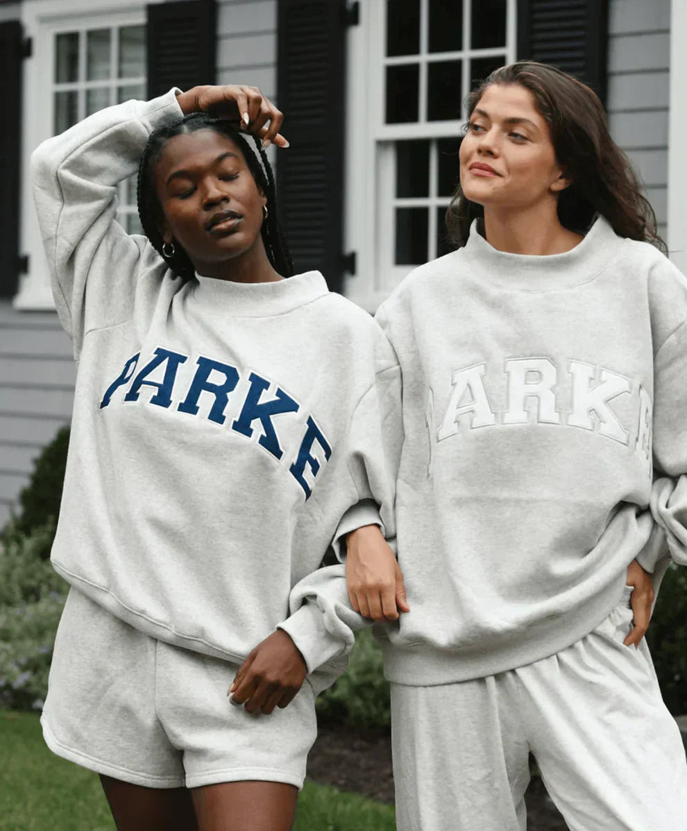 Women's Varsity Sweatshirts | Oversized Crewneck & Hoodie | Chenille Lettering