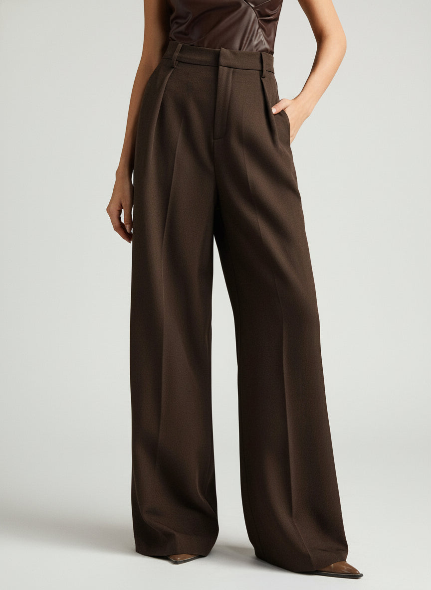 Women's Pants | High Waist Wide Leg | Tailored