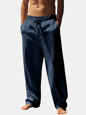 Men's Linen Pants | Relaxed Fit, Elastic Waist | Breathable