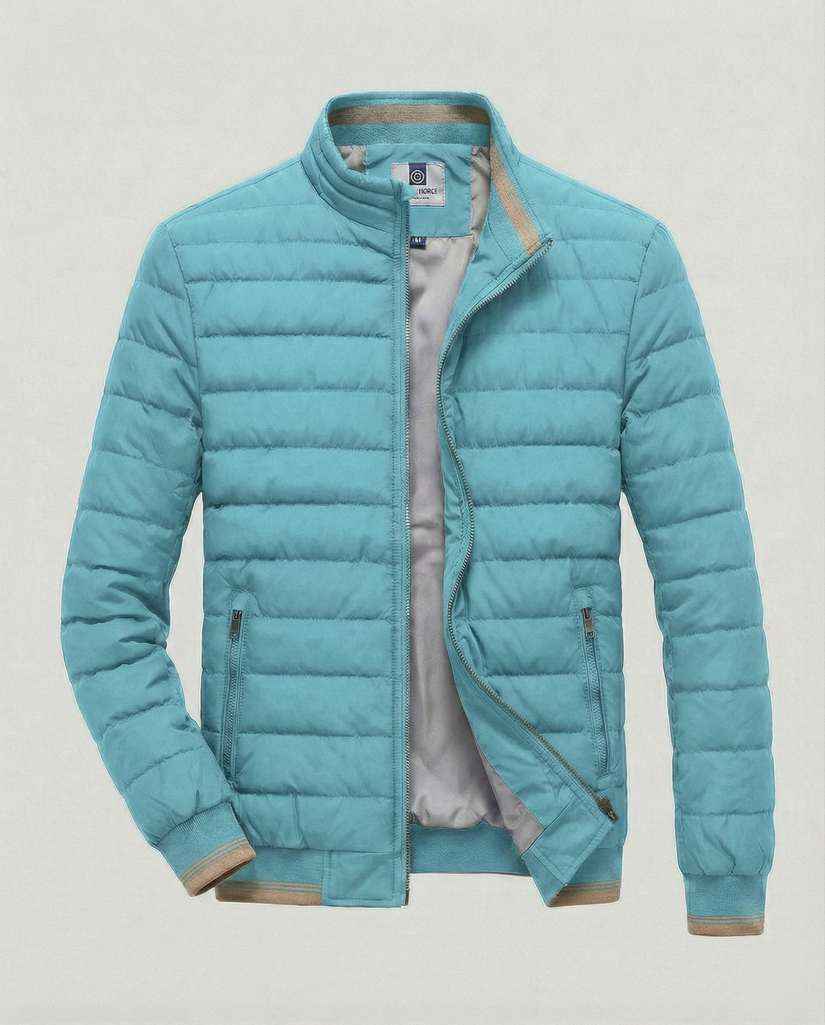 Men Puffer Jacket Stand Collar