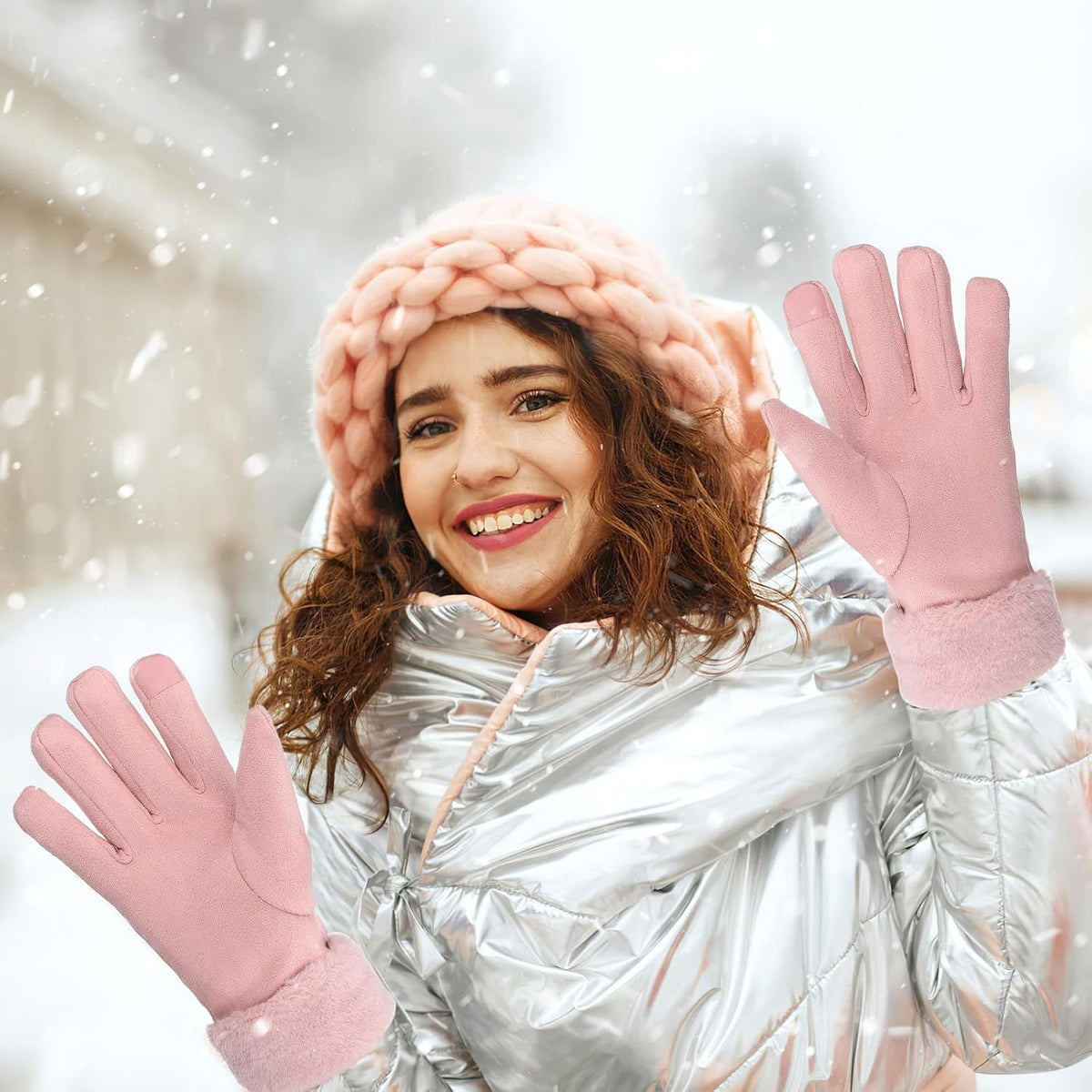 Heated Gloves | Women's Winter Wear, 3 Heat Settings | Touchscreen Compatible