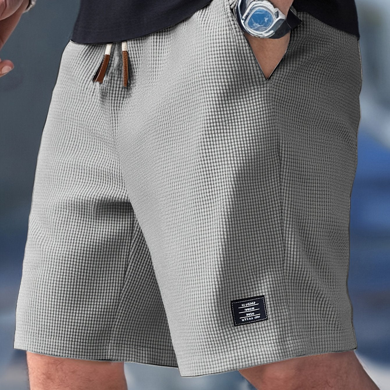 Men's Slim Fit Shorts | Adjustable Waistband, Breathable