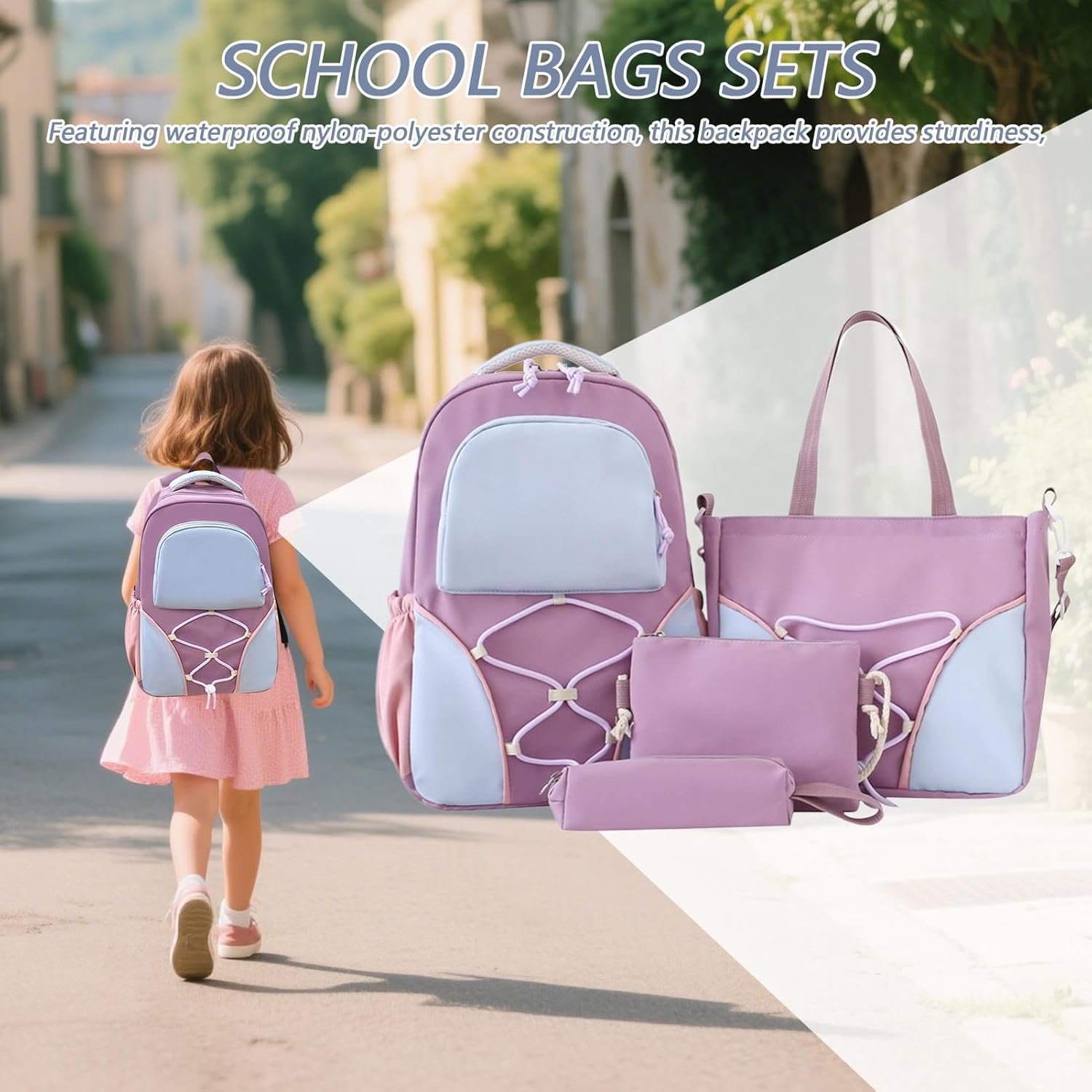 School Bag Set | Large Capacity Student Backpack with Pencil Case & Shoulder Bag