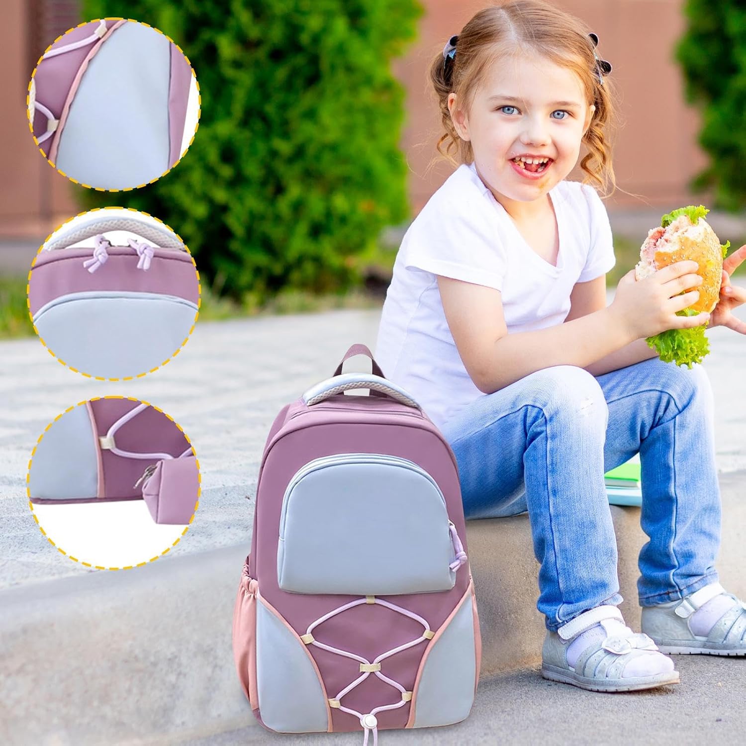 School Bag Set | Large Capacity Student Backpack with Pencil Case & Shoulder Bag