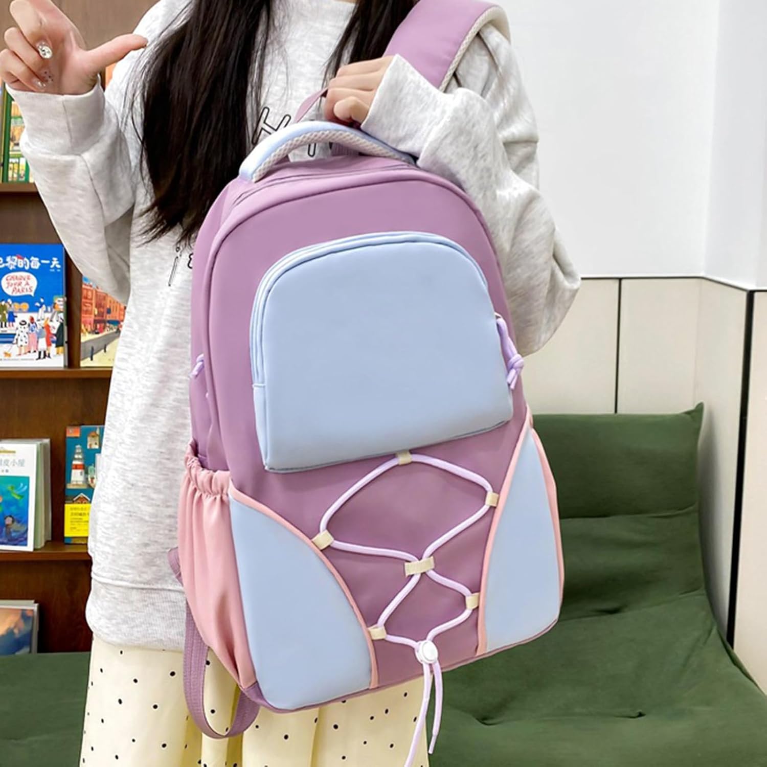 School Bag Set | Large Capacity Student Backpack with Pencil Case & Shoulder Bag