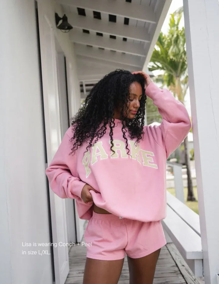 Women's Varsity Sweatshirts | Oversized Crewneck & Hoodie | Chenille Lettering