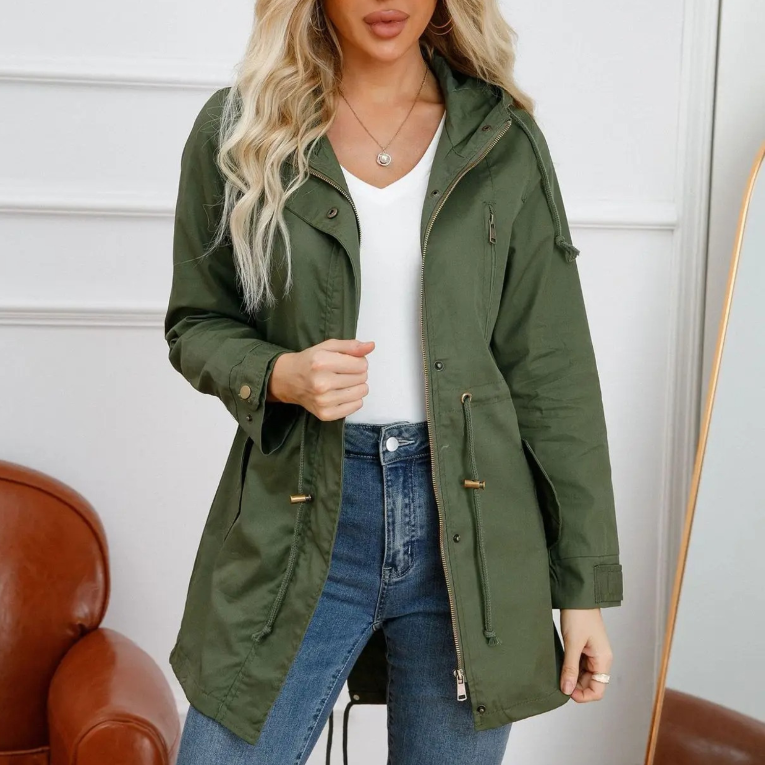 Women's Rain Jacket | Waterproof, Long, Fitted Flare