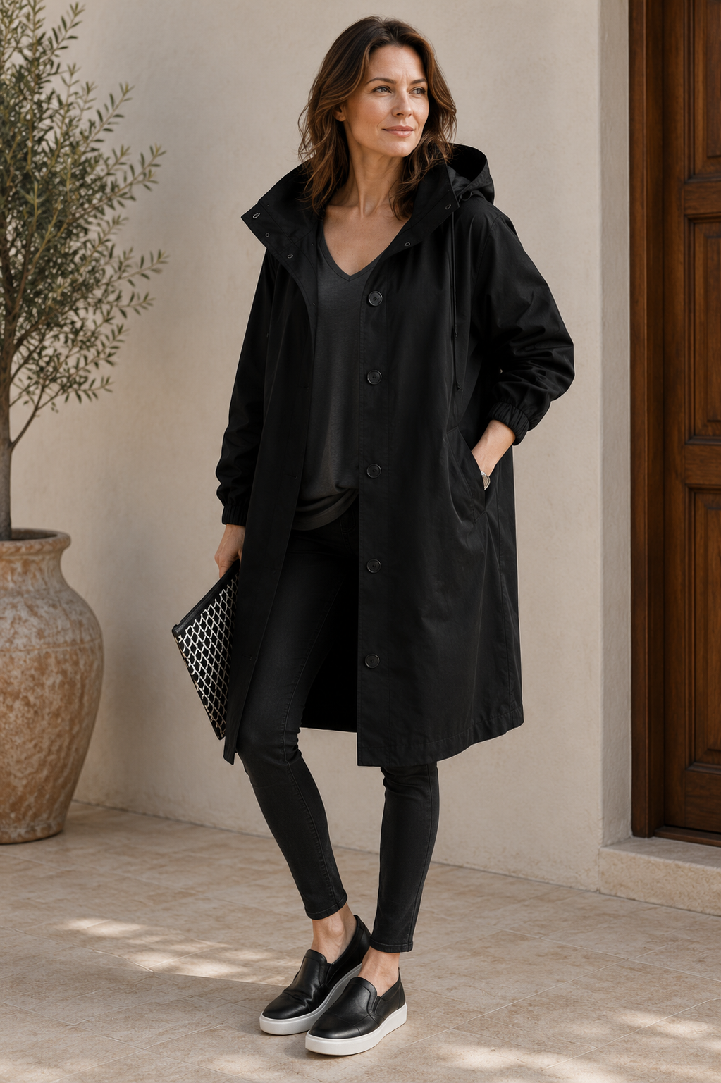 Women's Rain Jacket | Waterproof Oversized with Hood | Breathable