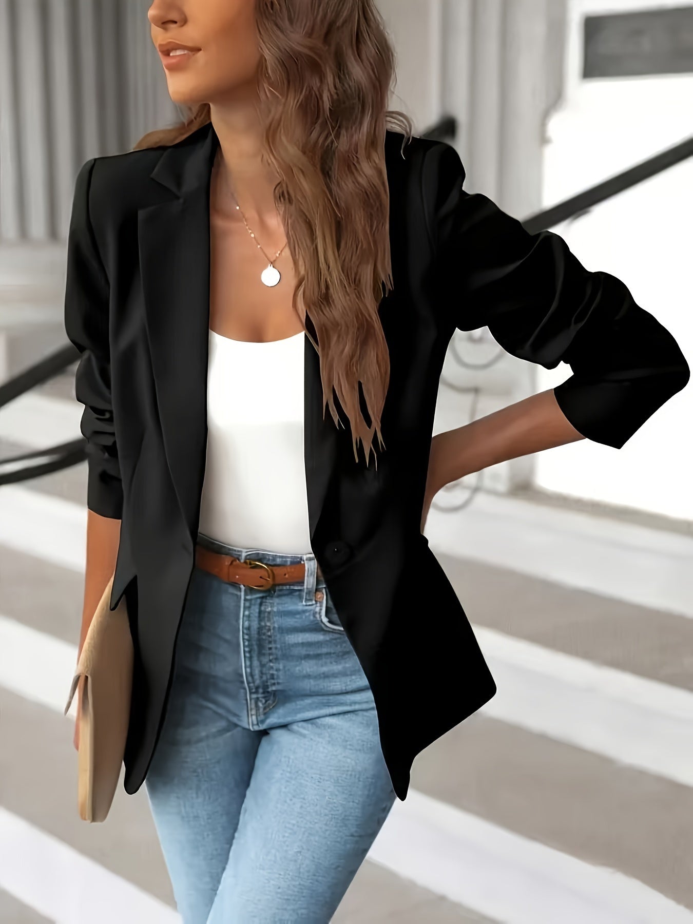 Women's Blazer | Fitted, Casual-Chic | Lightweight Polyester