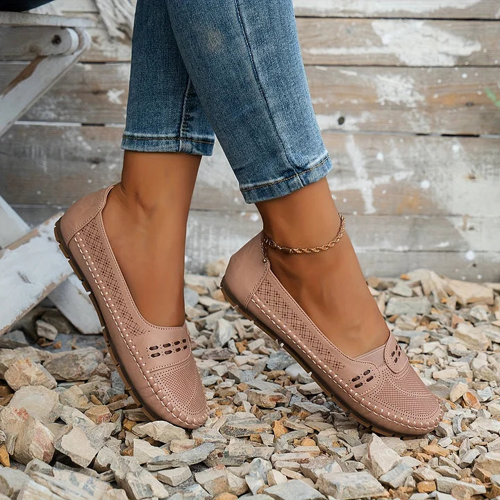 Women's Loafers | Perforated Slip-On, Comfort Breathable