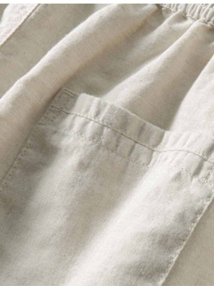 Men's Two-Piece Set | Button Shirt & Shorts with Drawstring