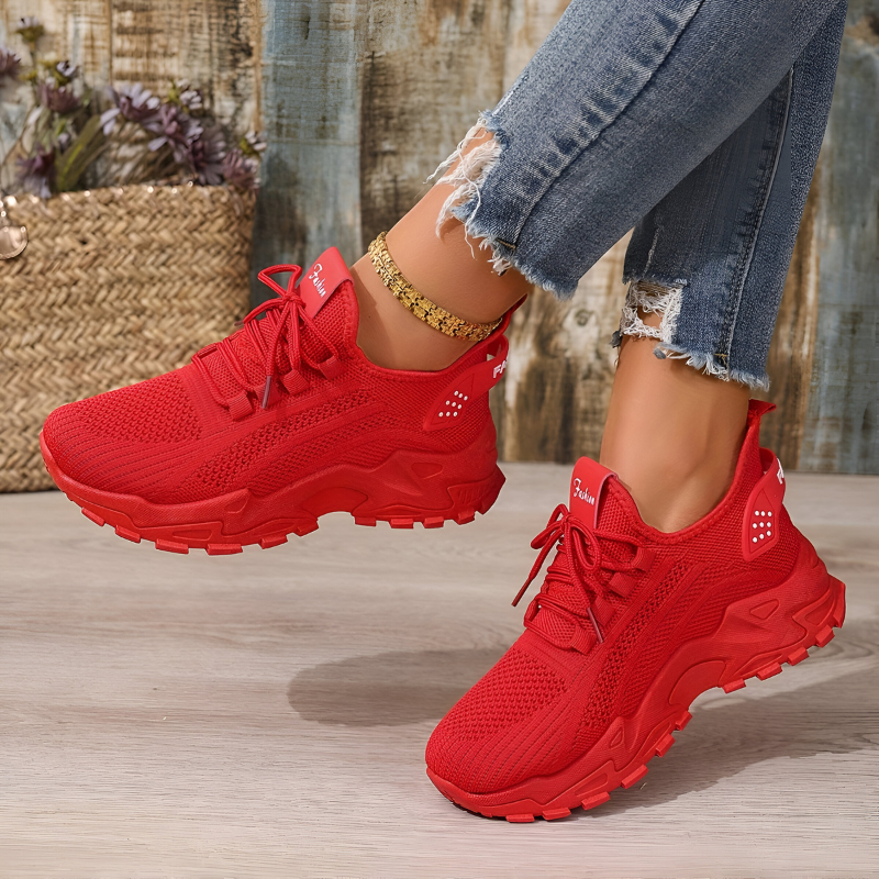 Orthopedic comfort sneakers lightweight breathable knit upper cushioned sole