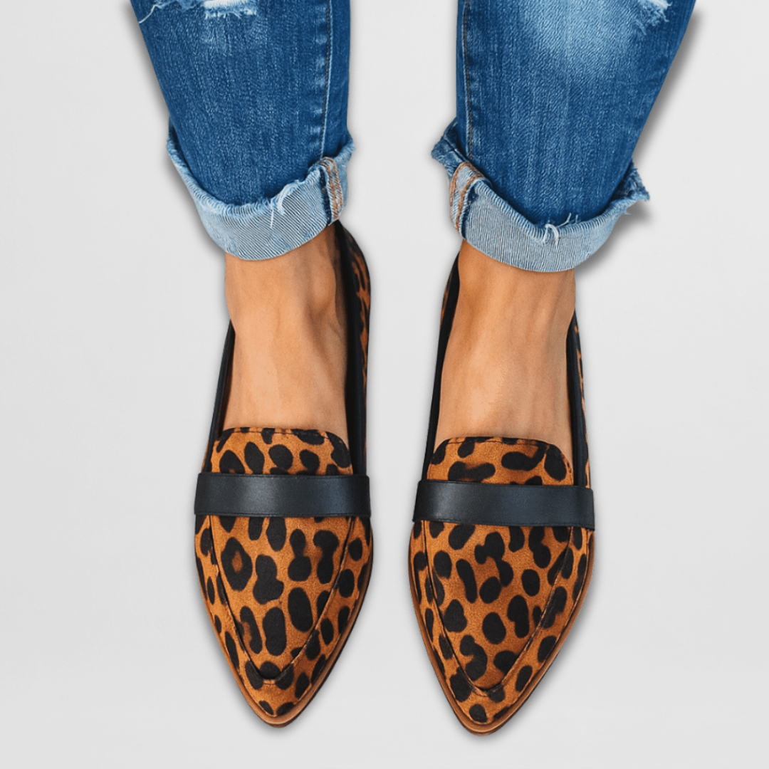 Women suede pointed toe loafers flat slip-on spring shoes