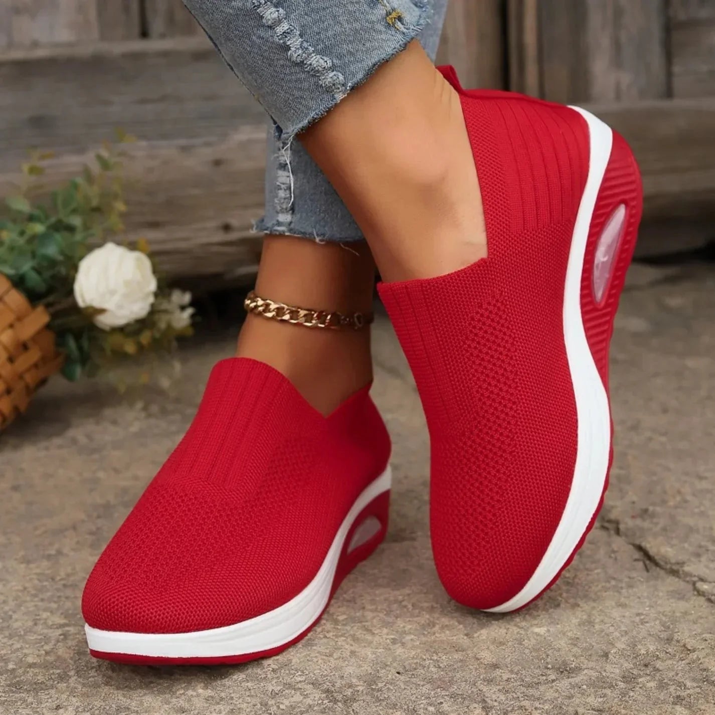 Slip-On Shoes | Orthopedic Breathable Wedge | Lightweight Comfort
