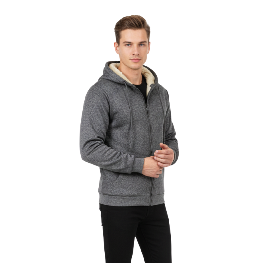 Men's Fleece Vest | Sherpa, Hooded Design | Windproof, Full Zip Front