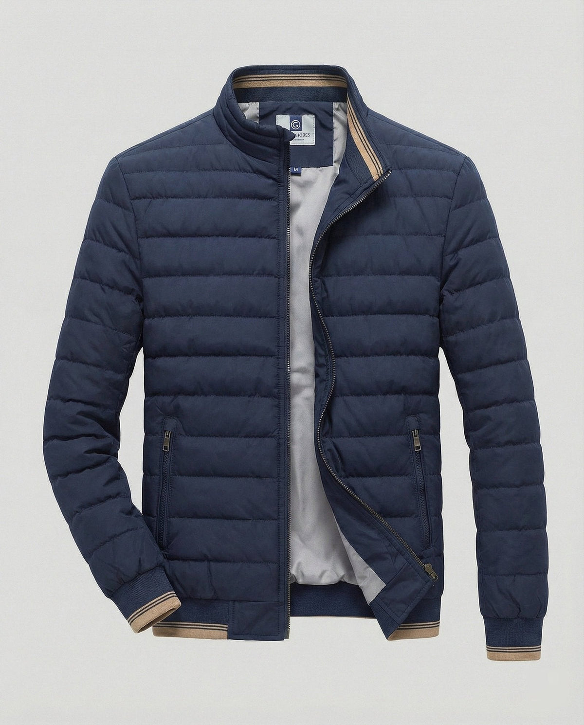 Men Puffer Jacket Stand Collar
