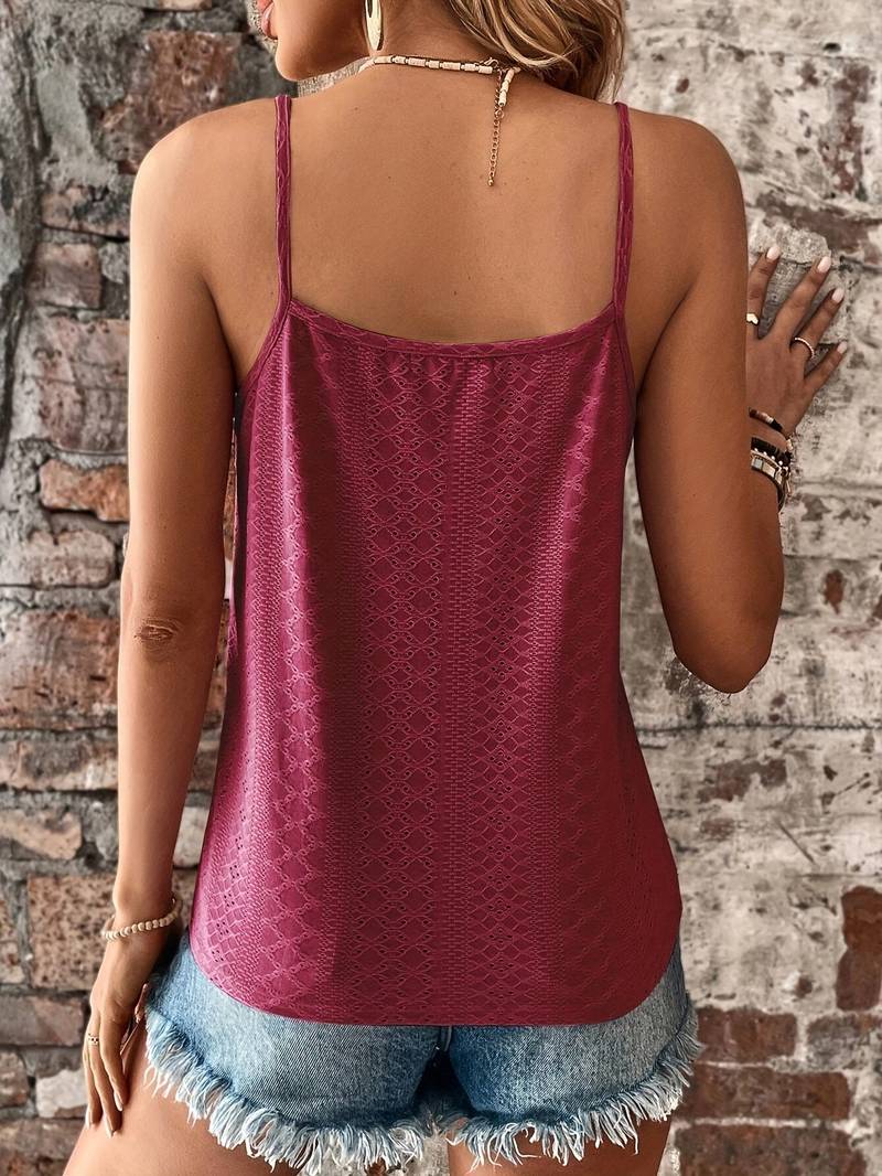 Lace Top | V-neck lace camisole | Spaghetti straps, lightweight