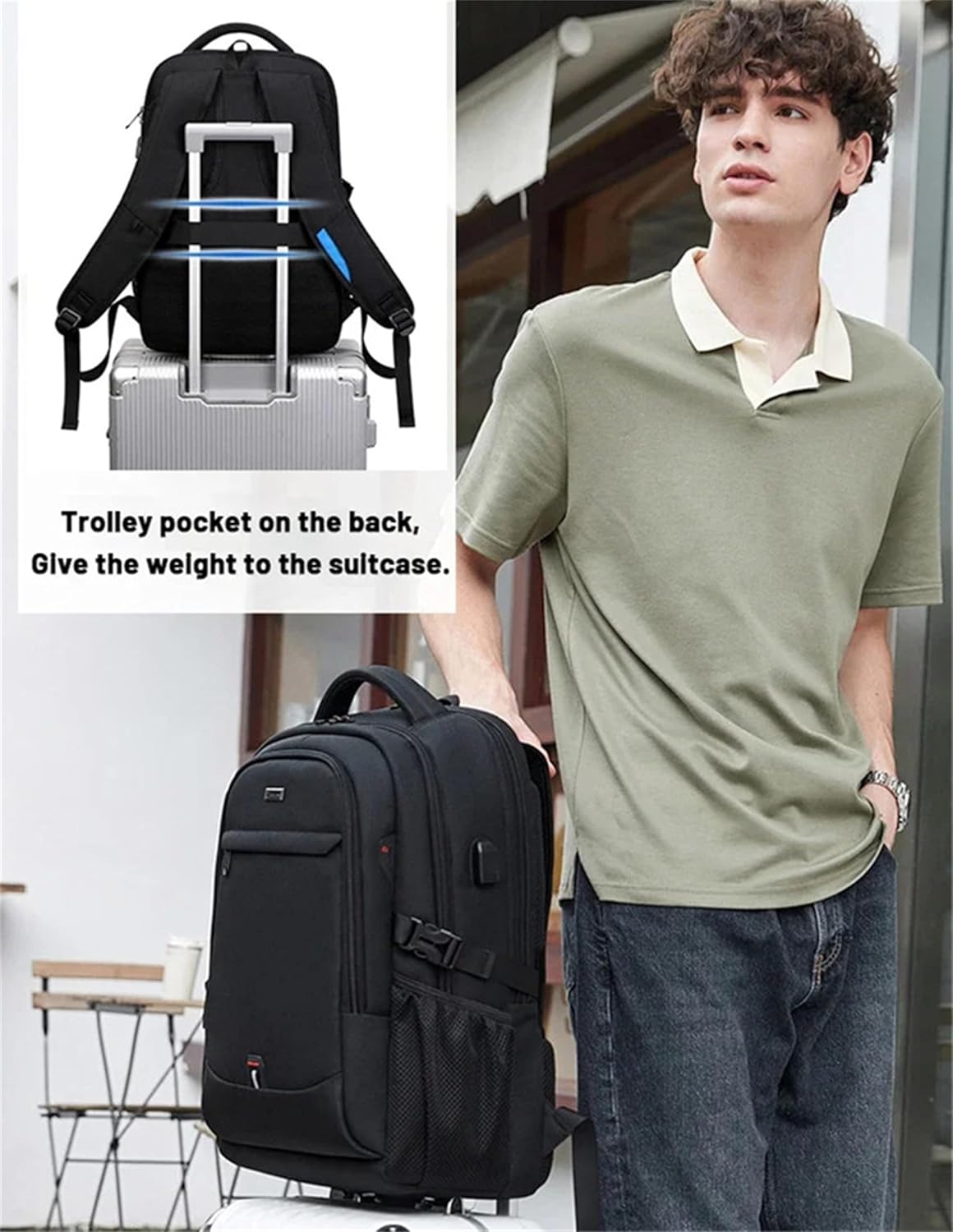 Laptop Backpack | Waterproof, USB Port | Padded Laptop Compartment 15.6