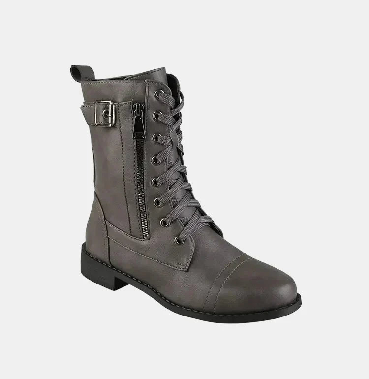 Women ortho round toe fall boots with cushioned insole slip-resistant sole