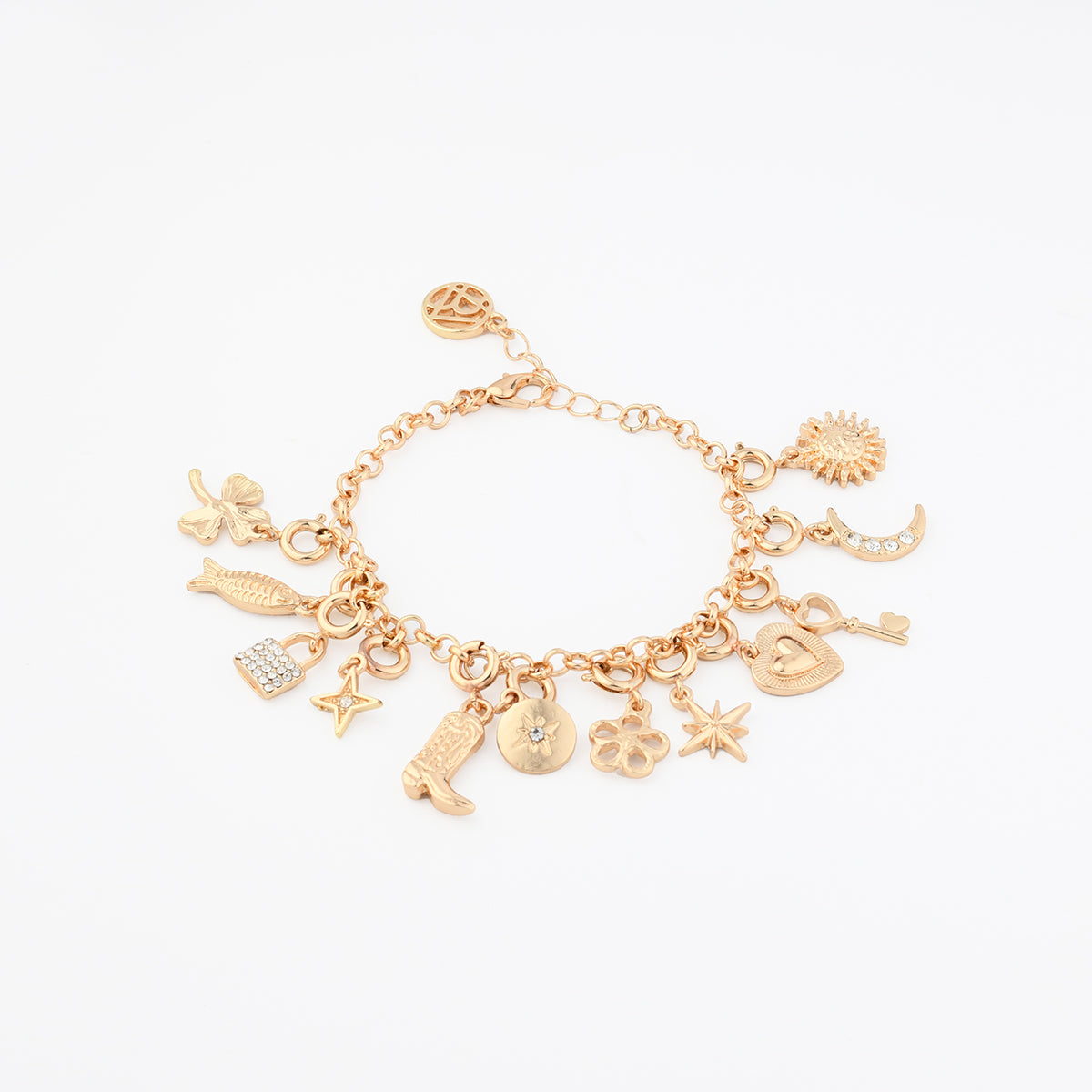 Charm Bracelet Advent Calendar 12 Days Gold Chain Women Jewellery