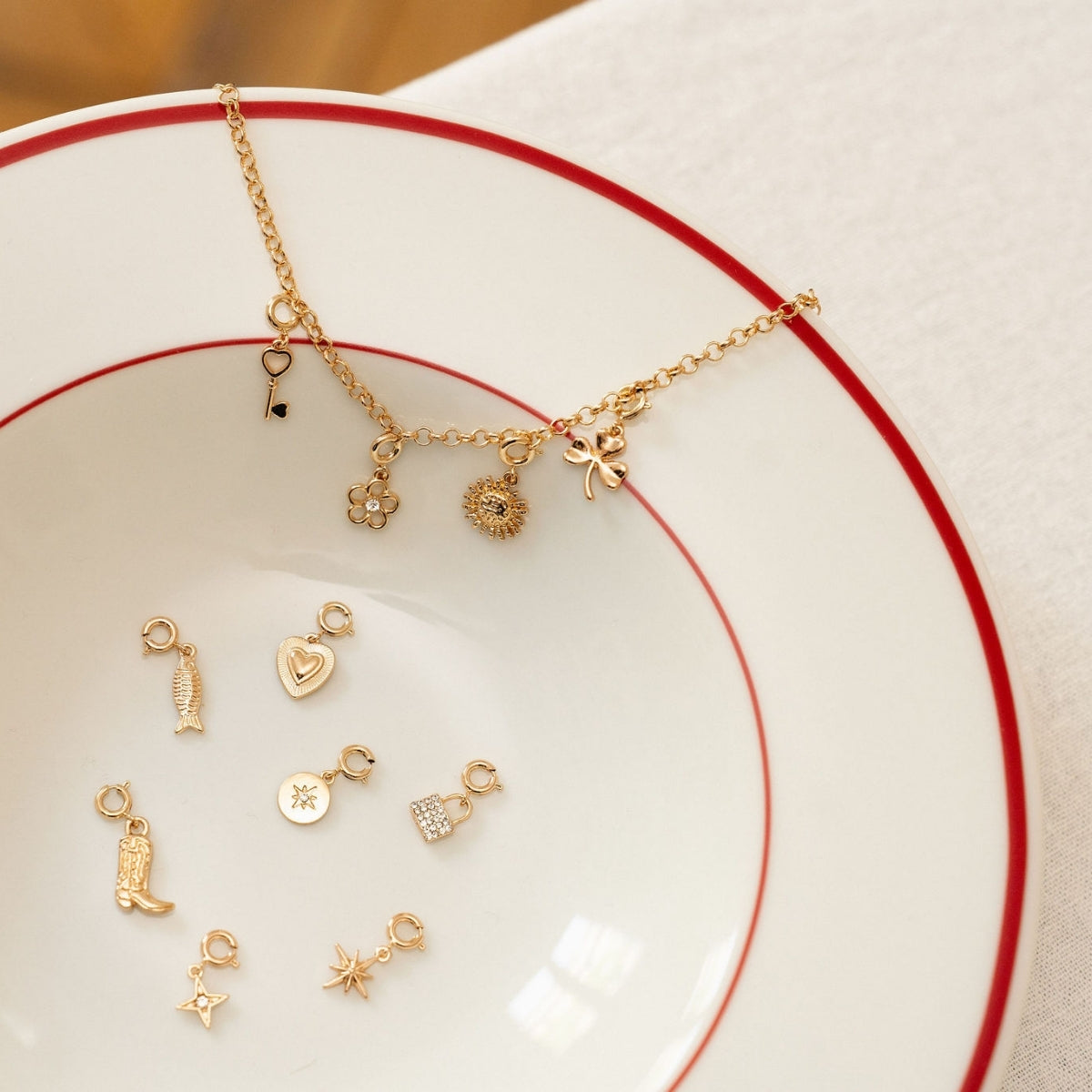 Charm Bracelet Advent Calendar 12 Days Gold Chain Women Jewellery