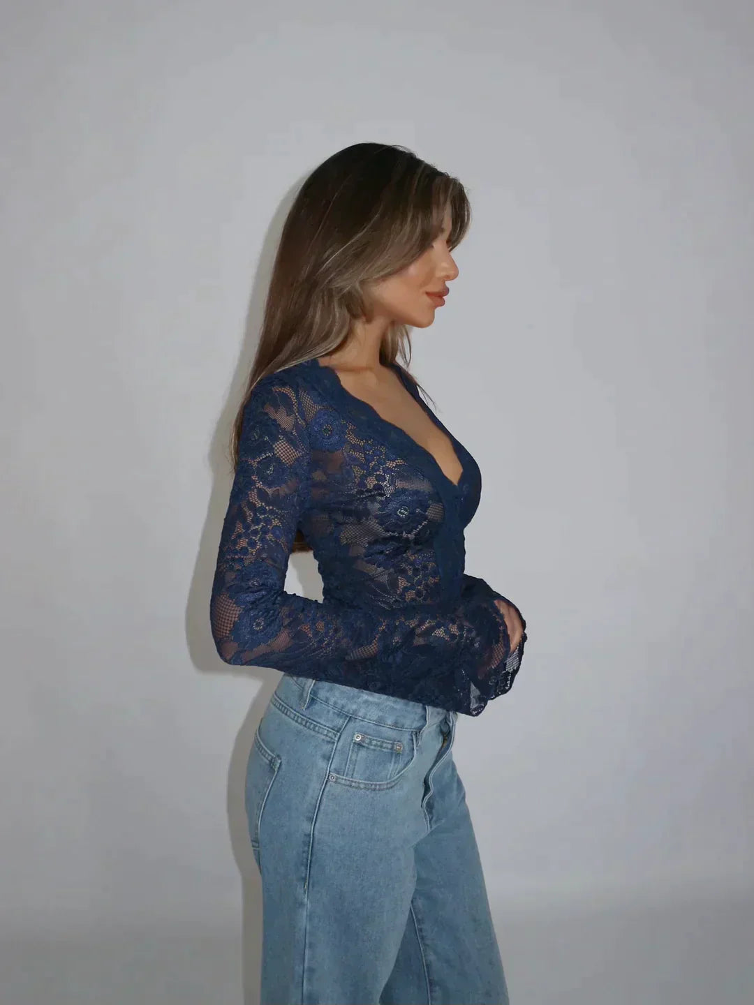 Lace Blouse | Elegant office top, lace fabric | Workwear, casual style