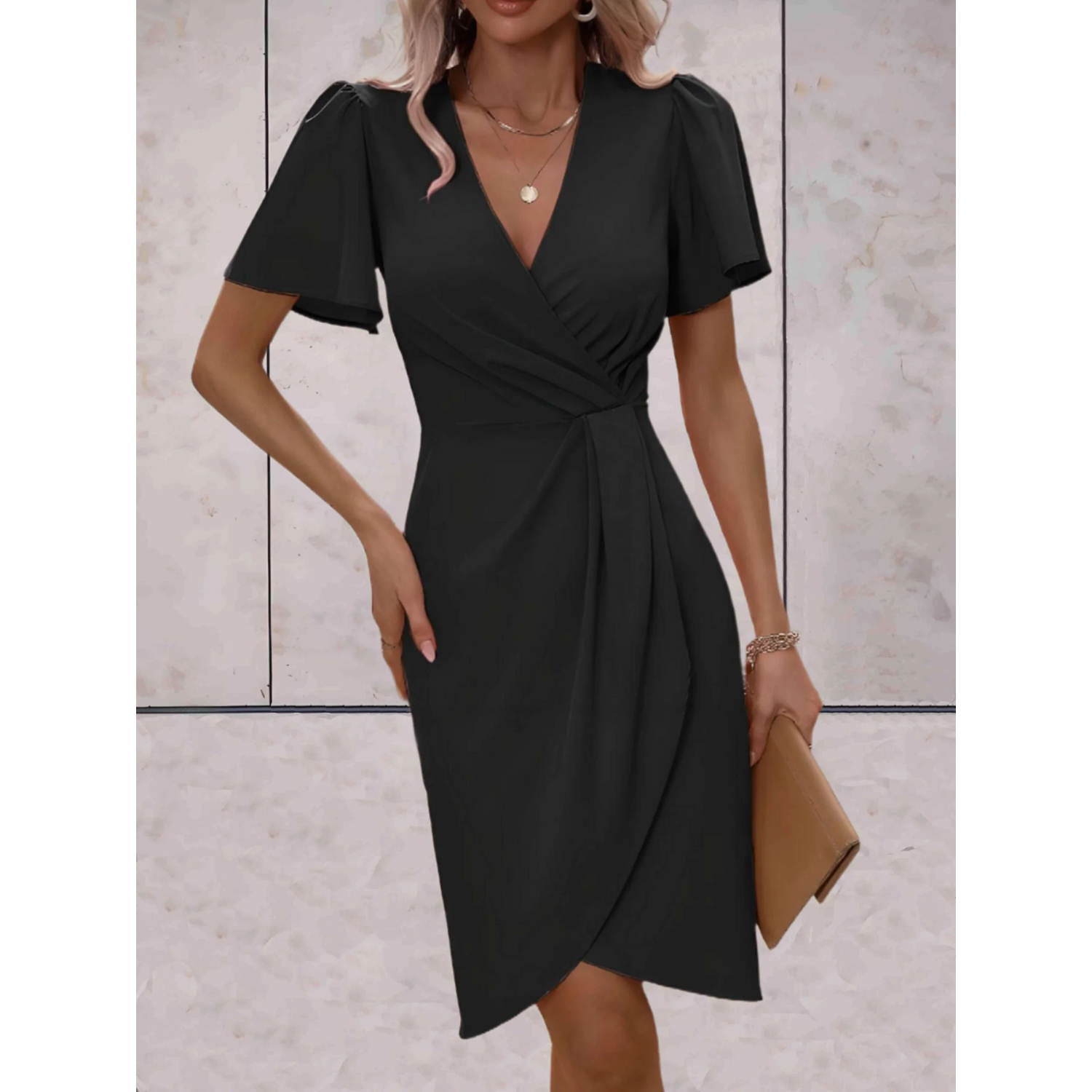 Evening Dress | Women's Elegant Wrap, V-Neck | Evening Style