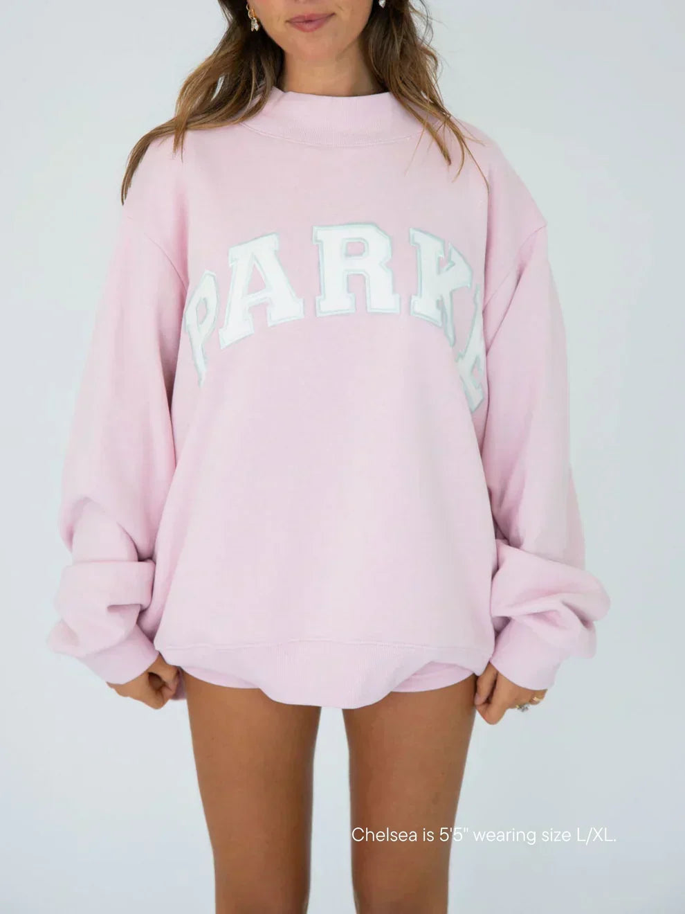 Women's Varsity Sweatshirts | Oversized Crewneck & Hoodie | Chenille Lettering