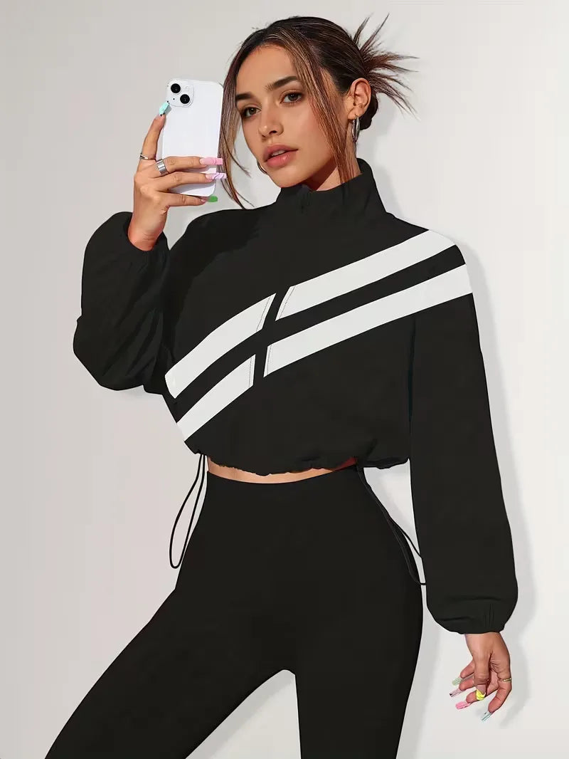 Women's Track Jacket | Oversized Streetwear, Light Blue