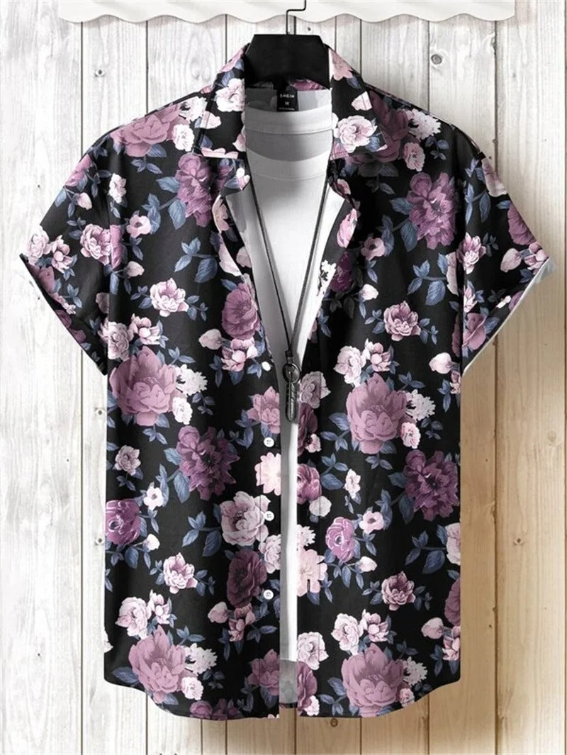 Men's Hawaiian Shirt | Short Sleeve, Tropical Print
