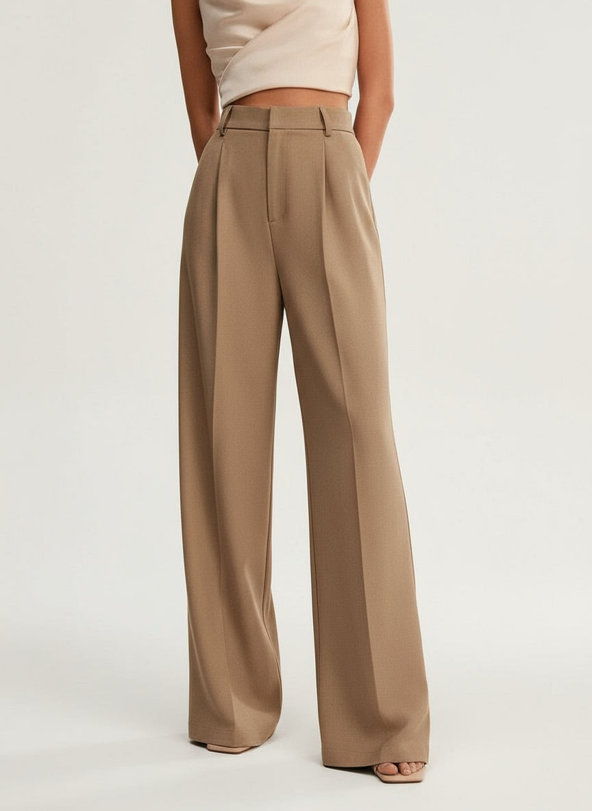 Women's Pants | High Waist Wide Leg | Tailored