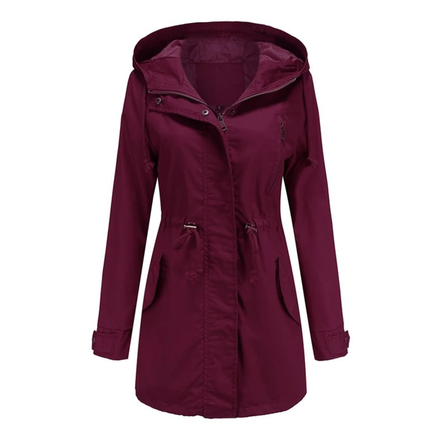 Women's Rain Jacket | Waterproof, Long, Fitted Flare
