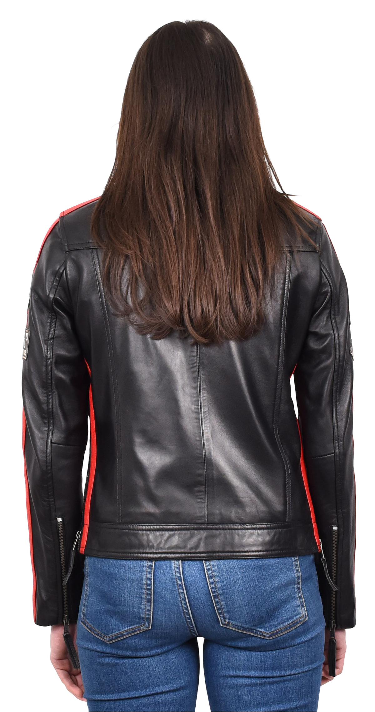 Women's Leather Jacket | Black Motorcycle Biker Style | Cafe Racer Design