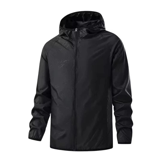 Unisex waterproof windbreaker jacket lightweight packable with UPF 40+ sun protection