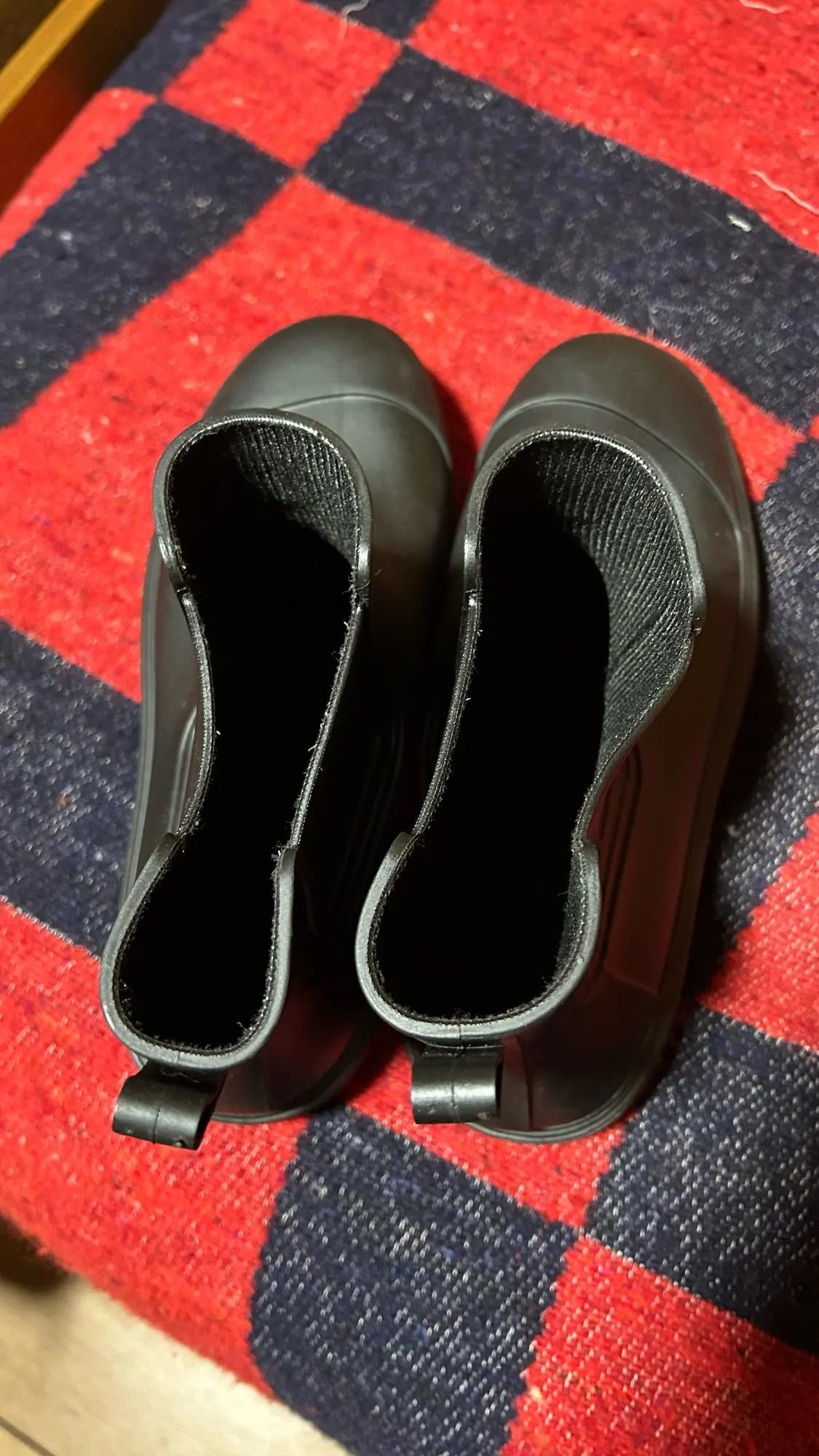Men ankle rain boots slip on waterproof wellies non-slip outsole