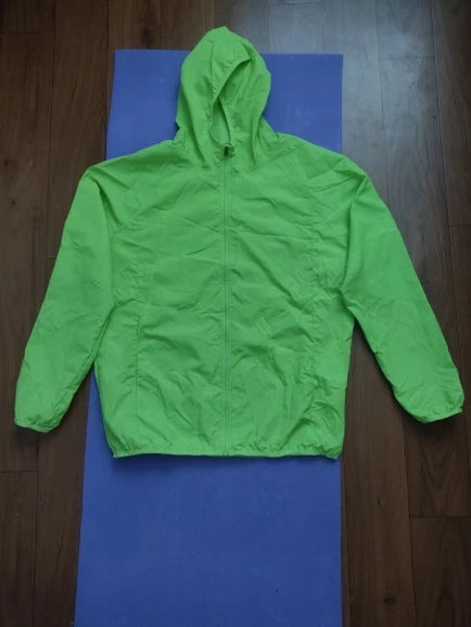 Women men lightweight waterproof jacket packable windbreaker with UPF 50 sun protection