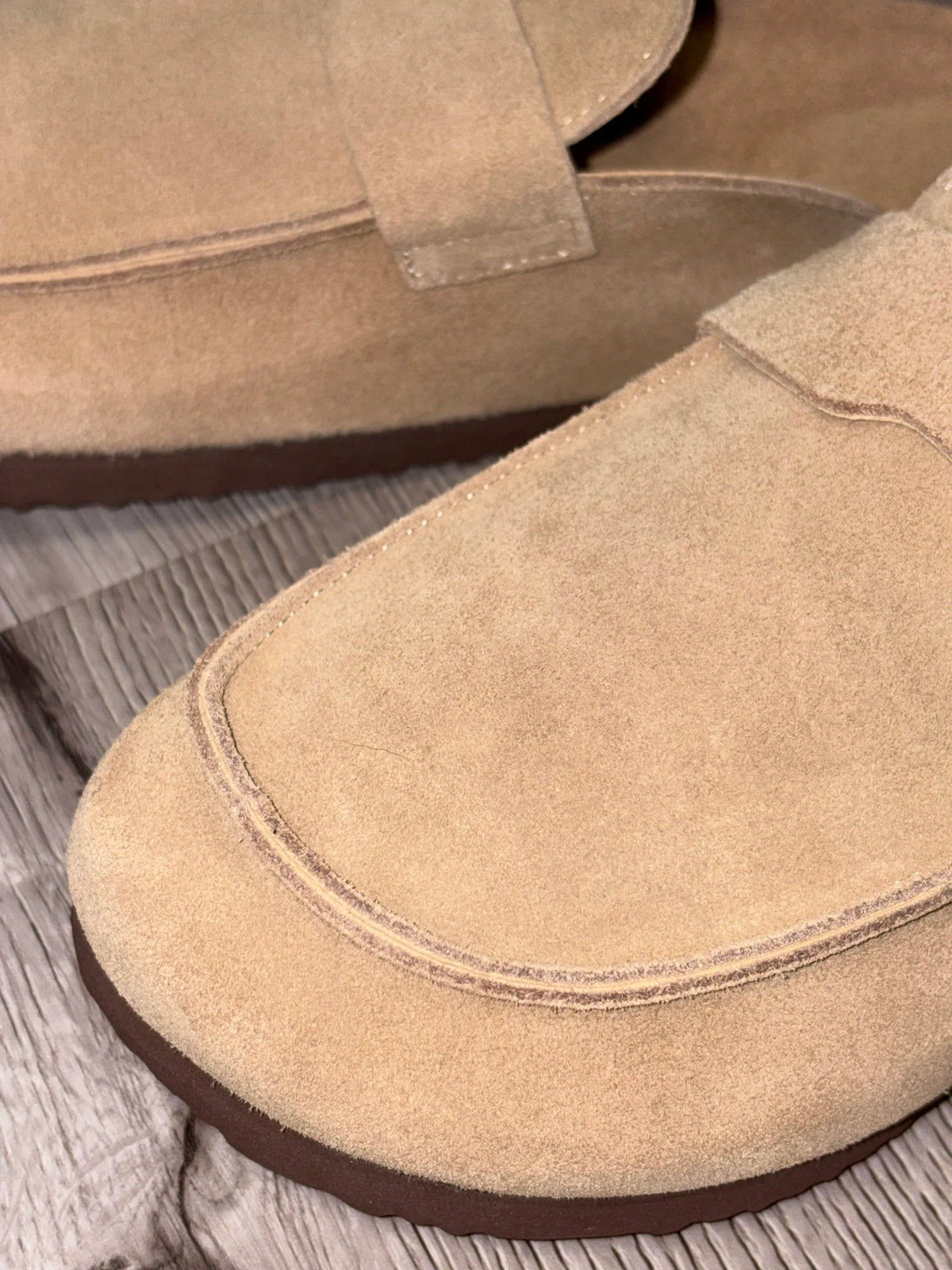 Diabetic Slippers Women | Suede Cork Clogs with Arch Support Non Slip