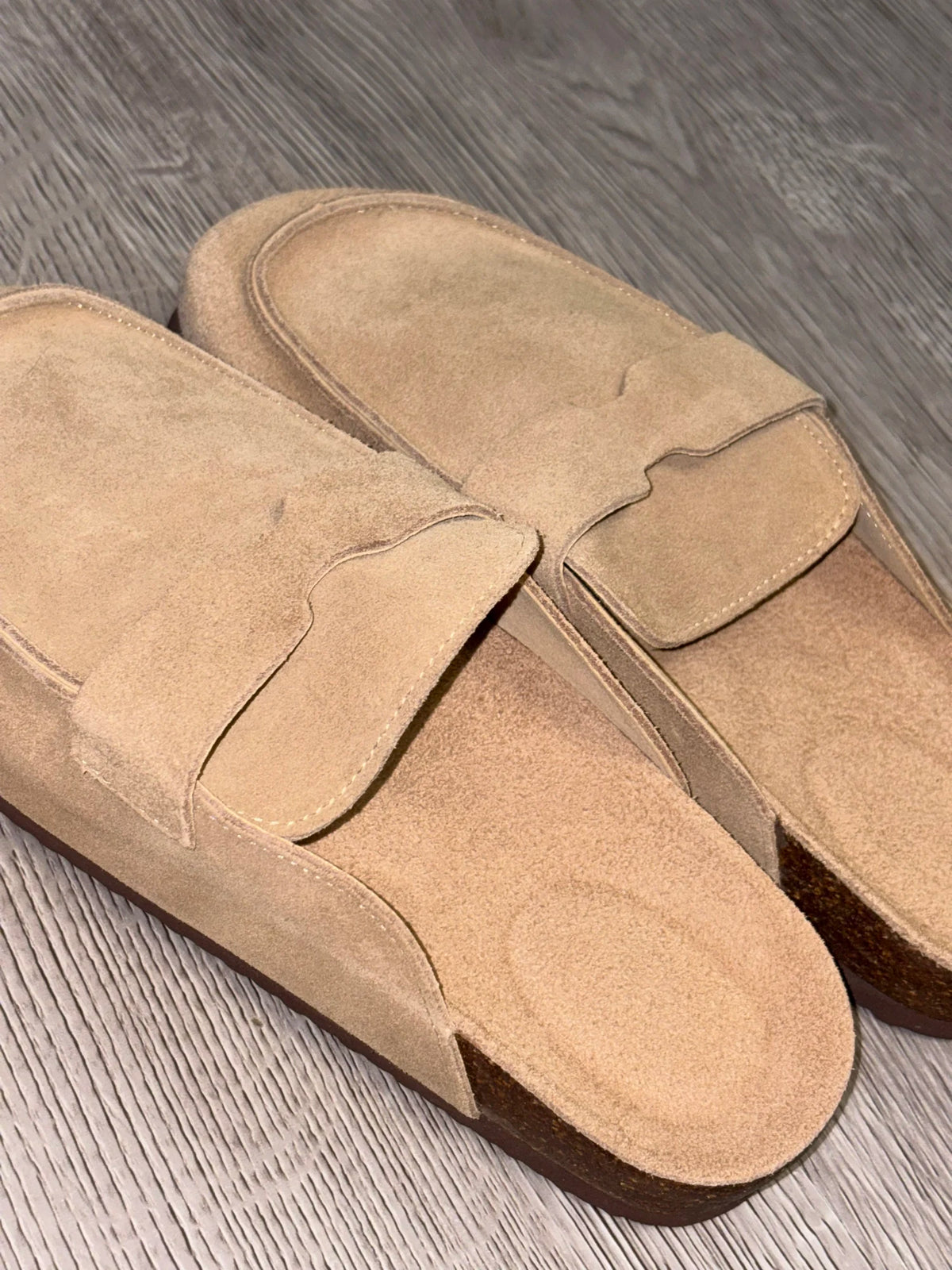 Diabetic Slippers Women | Suede Cork Clogs with Arch Support Non Slip